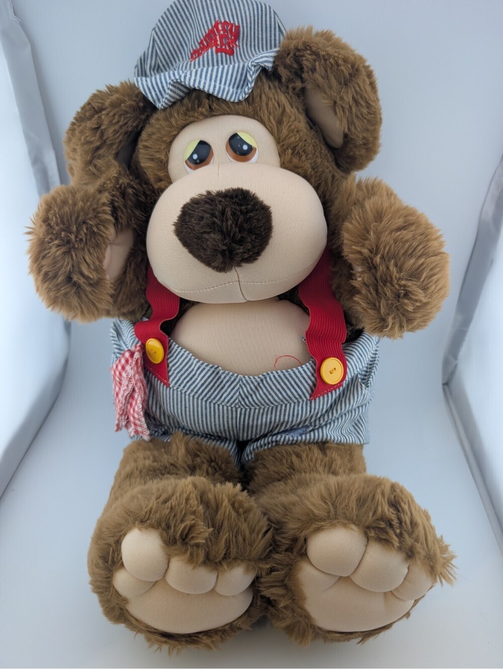 Cuddlin Country Bears Vintage Teddy Bear 15" 80s Stuffed Animal Marchon